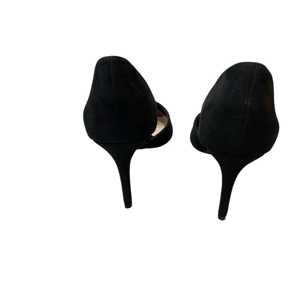 JustFab Black Suede d’Orsay Pointed Toe Heels - Picture 4 of 5